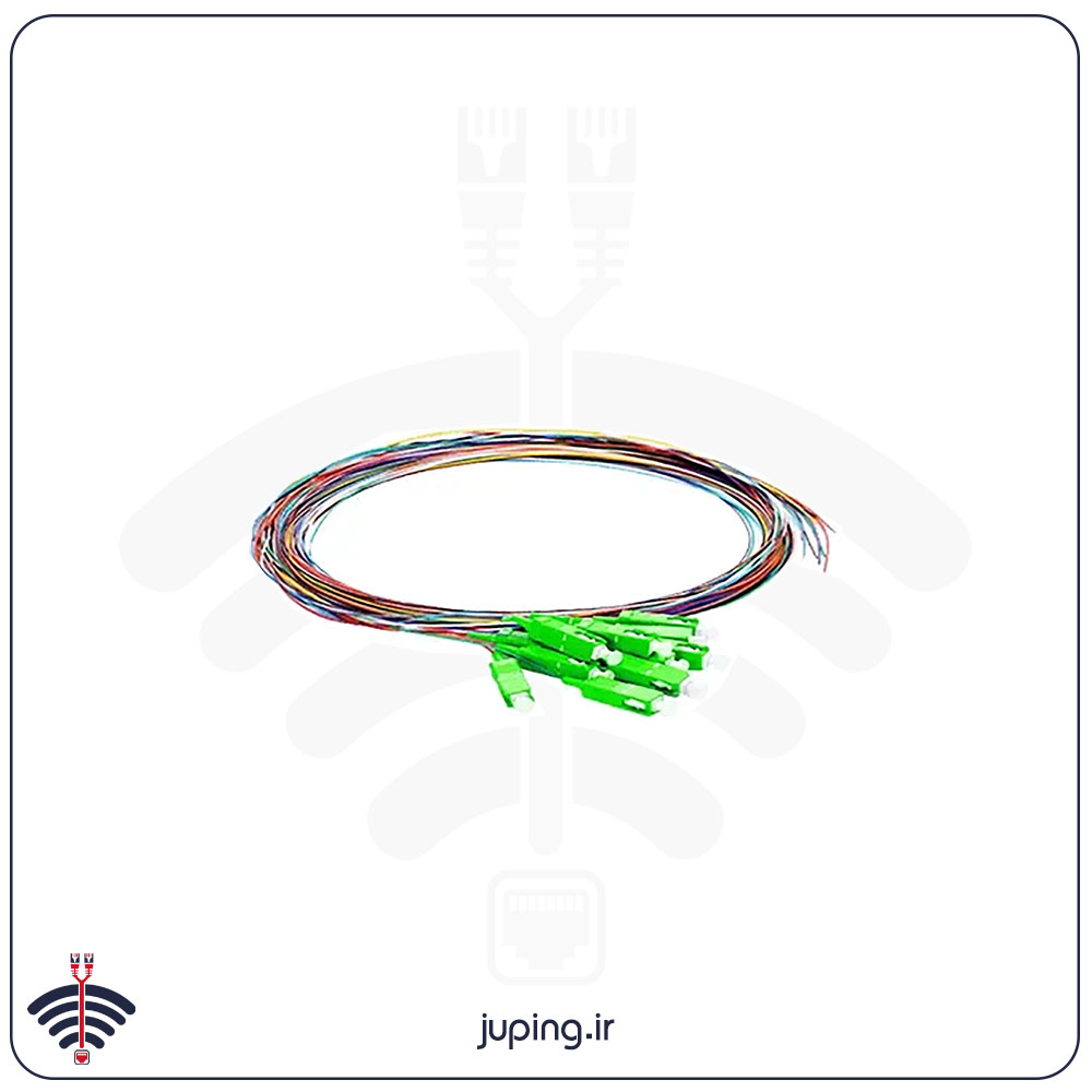 پیگتیل سینگل مود فیبر نوری SC SX 1.5M APC 12COLOR.1